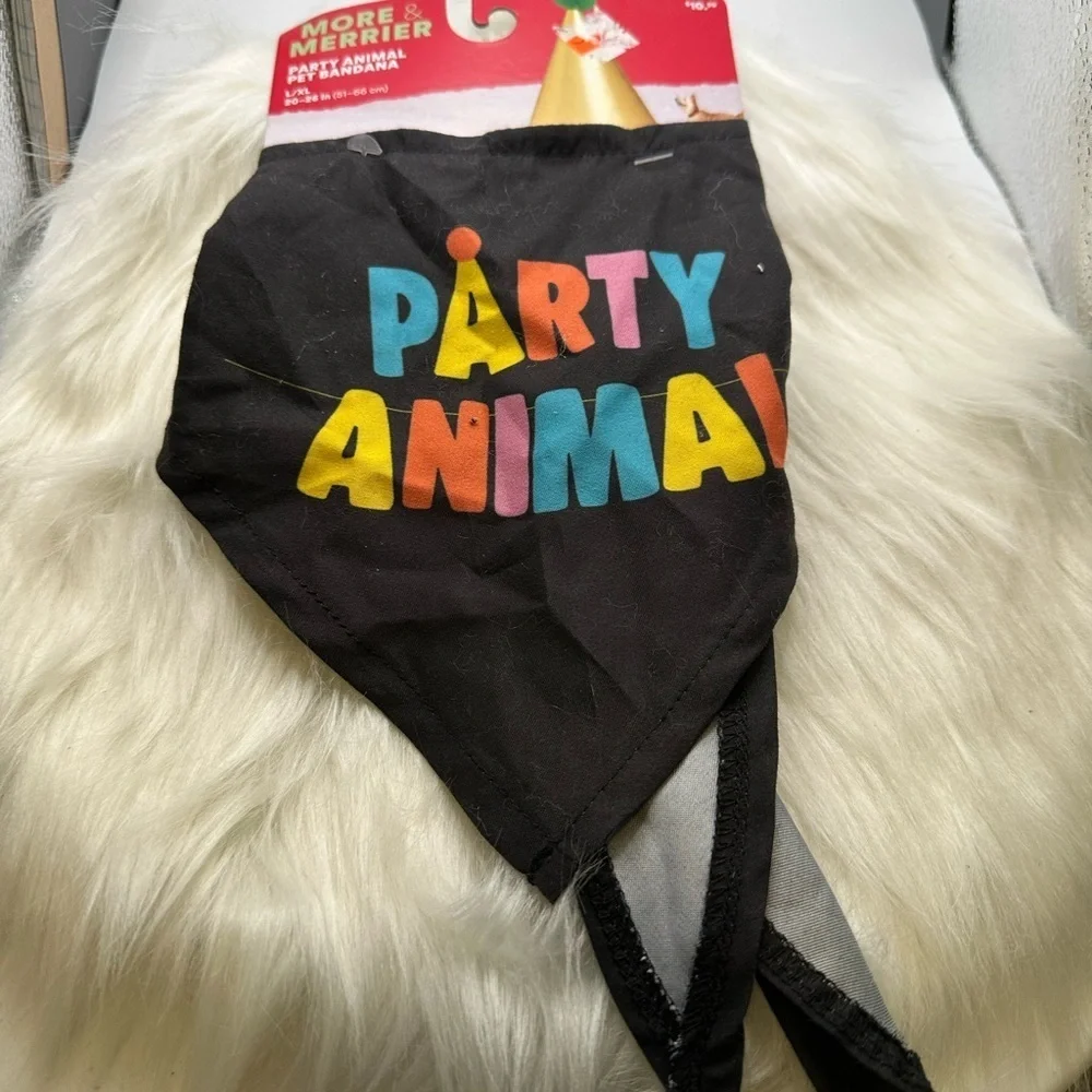 🩷5/$10 Party Animal Black Bandana